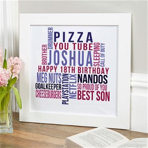 personalised present for boy 18th birthday memories