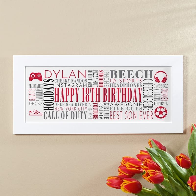 18th birthday gift ideas word picture