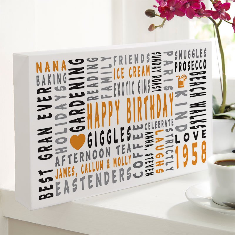 gift ideas for wife 60th birthday personalised word picture print landscape icons