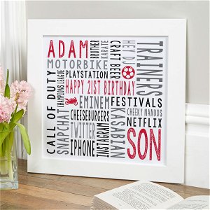 21st birthday gift for him personalised