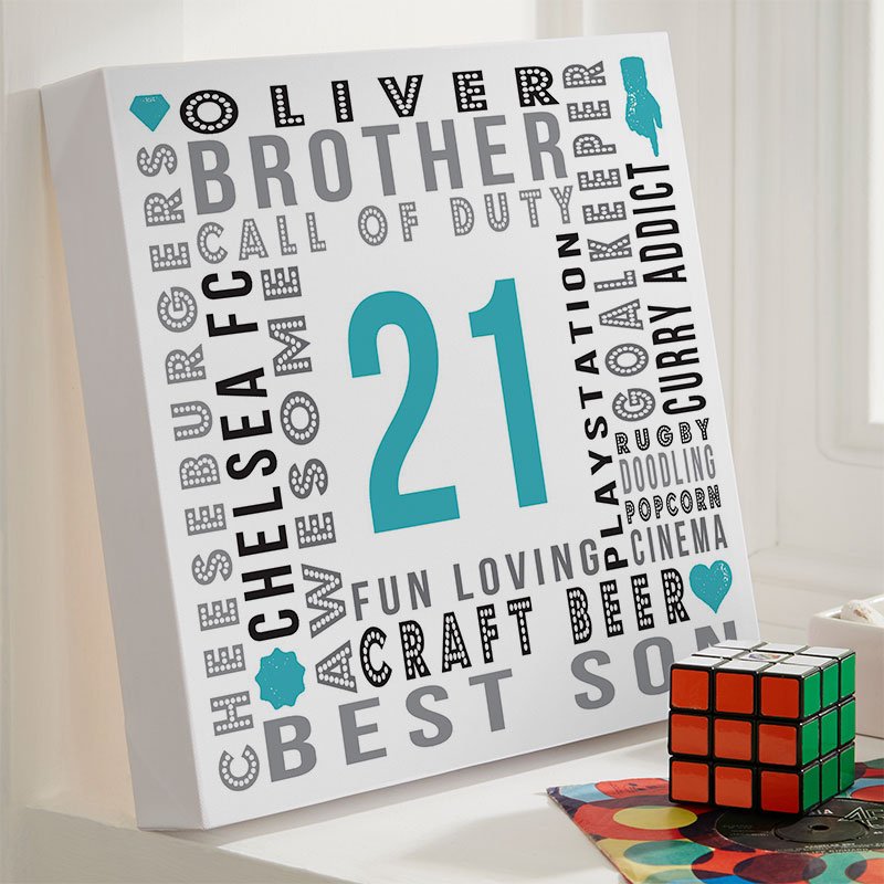 21st birthday gift ideas for him personalised year of birth age picture print