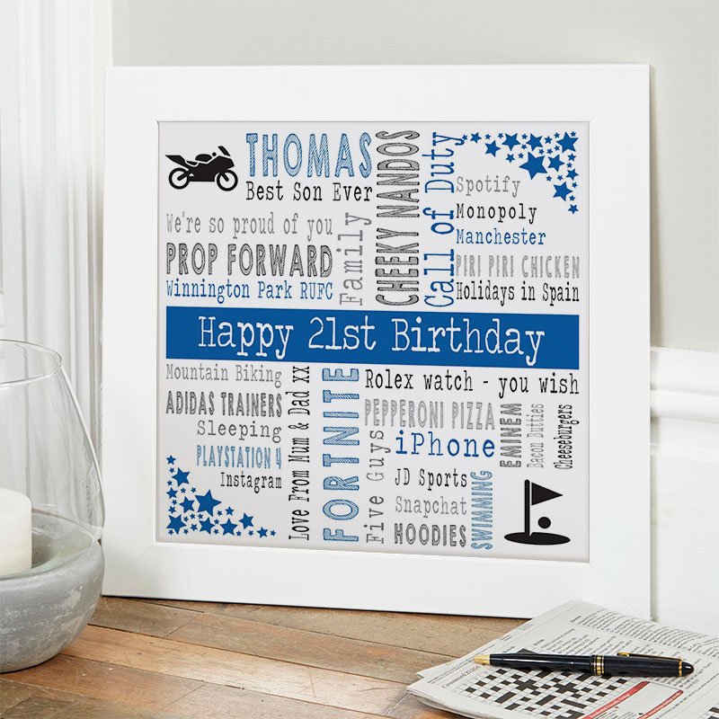 personalised 21st birthday unique gift for him