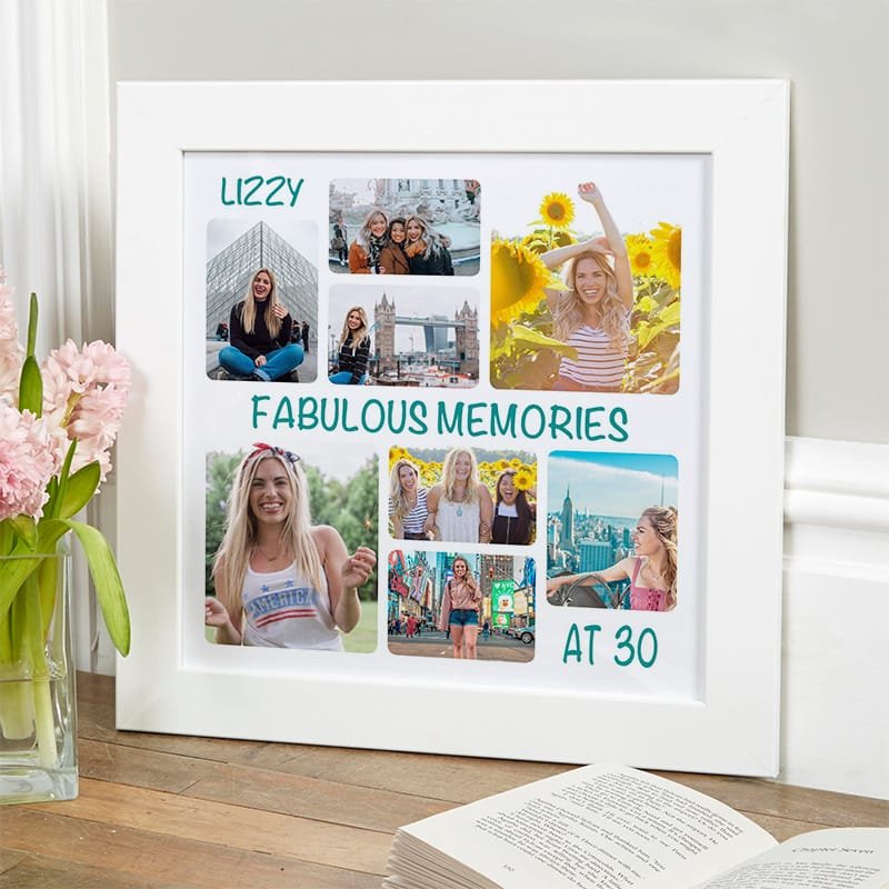 personalised 30th birthday gift photo montage