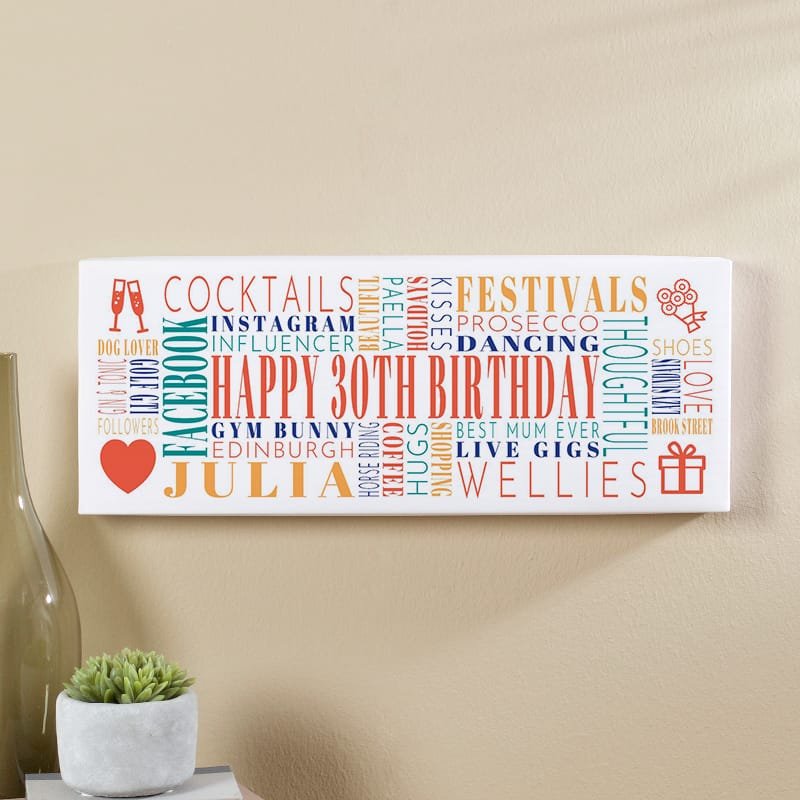 30th birthday gift inspiration personalised present