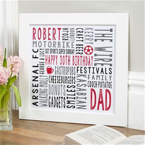 30th birthday gift for him personalised