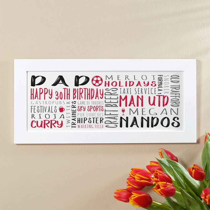 mens 30th birthday personalised gift