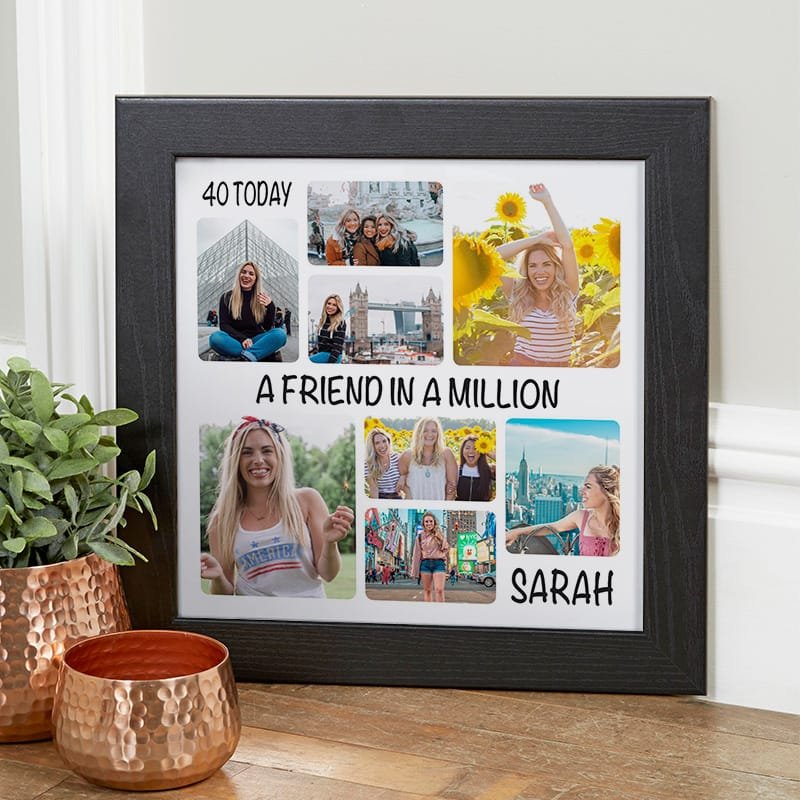 personalised 40th birthday gift photo montage