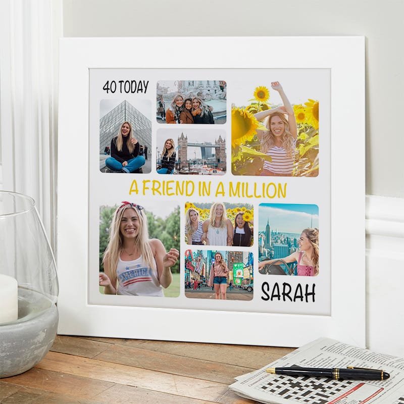 custom 40th birthday gift ideas photo collage 