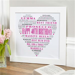 love heart gift for 40th birthday