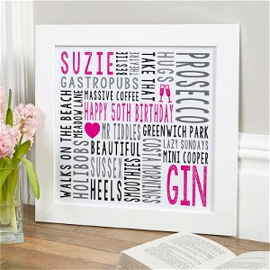 50th birthday personalised gift for her