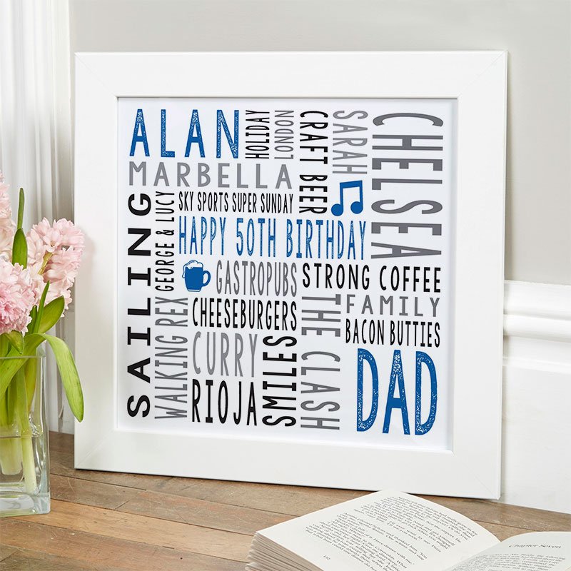50th birthday gift for him personalised