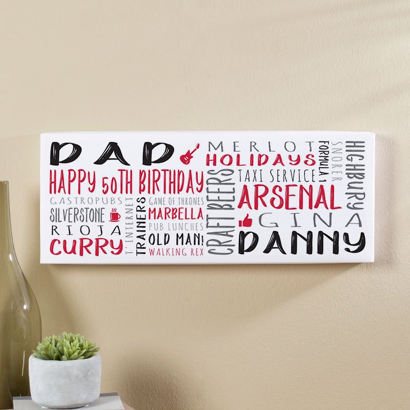 mens 50th birthday personalised gift