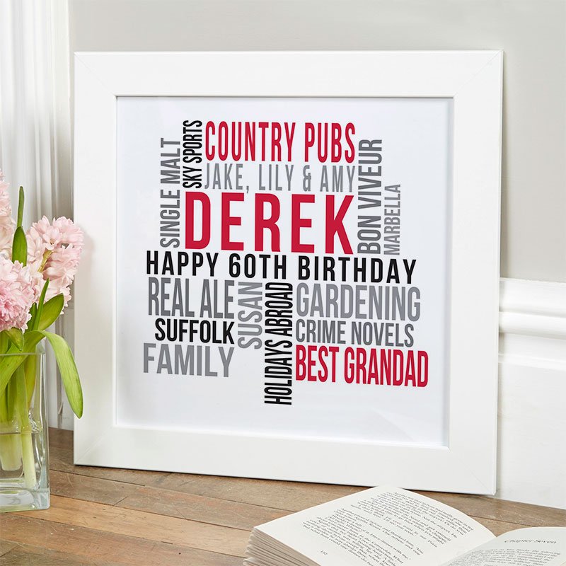 personalised present for husband 60th birthday memories