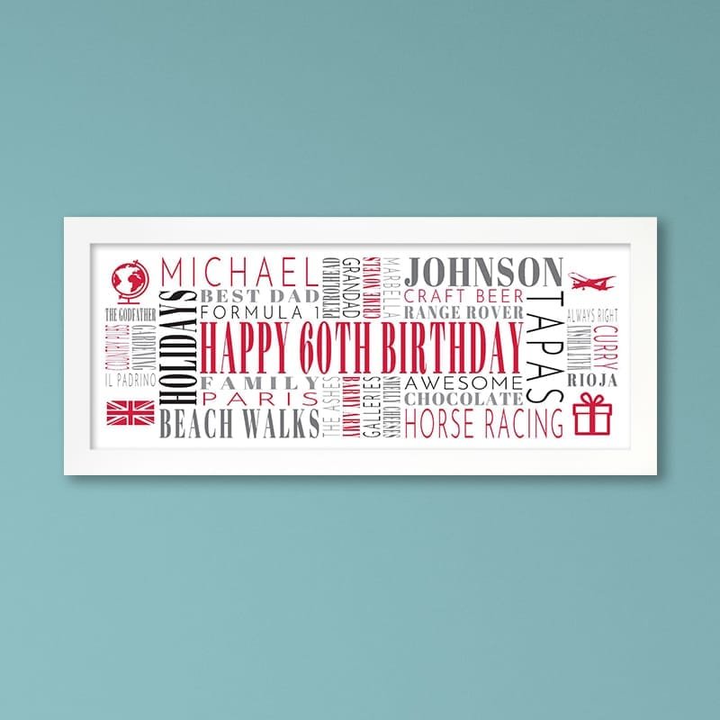 60th birthday gift inspiration personalised present