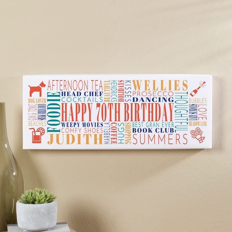 70th birthday gift inspiration personalised present