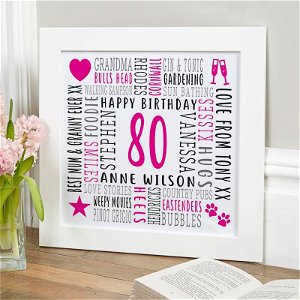 gift ideas for 80 year old woman personalised picture