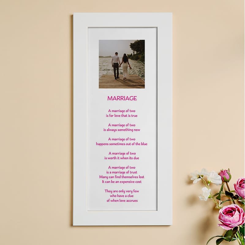 photo wall art with poem