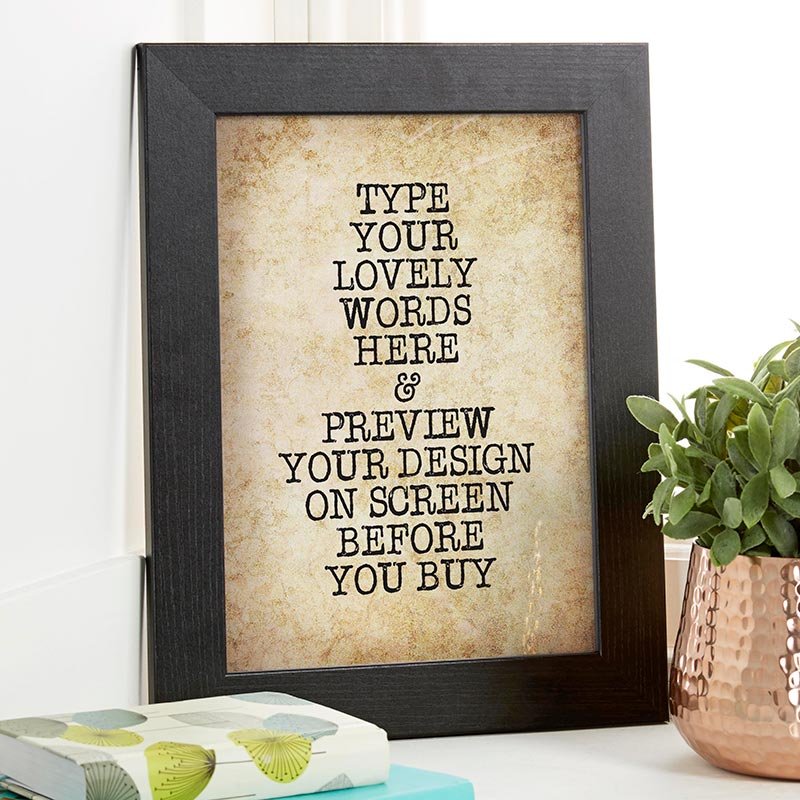 custom framed quote print