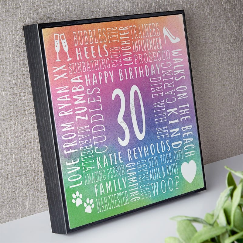 30th birthday present for woman personalised picture lgbt