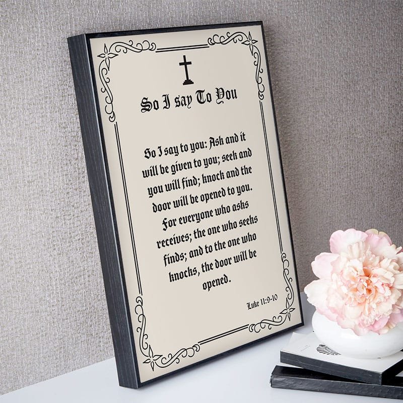 bible verse personalised box frame print