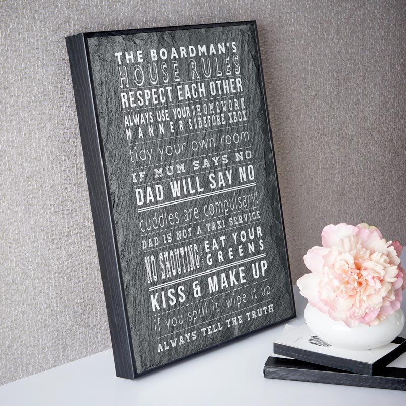 personalised house rules gift print