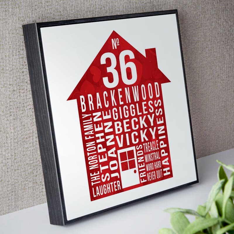 personalised house with words