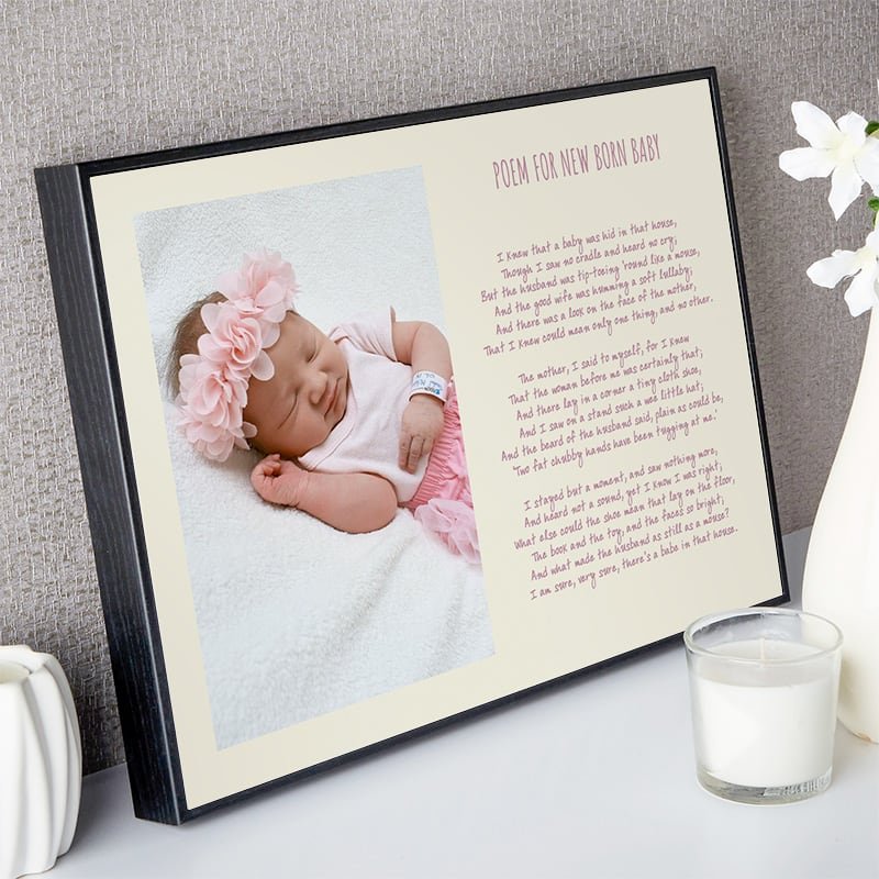 baby gift personalised photo poem