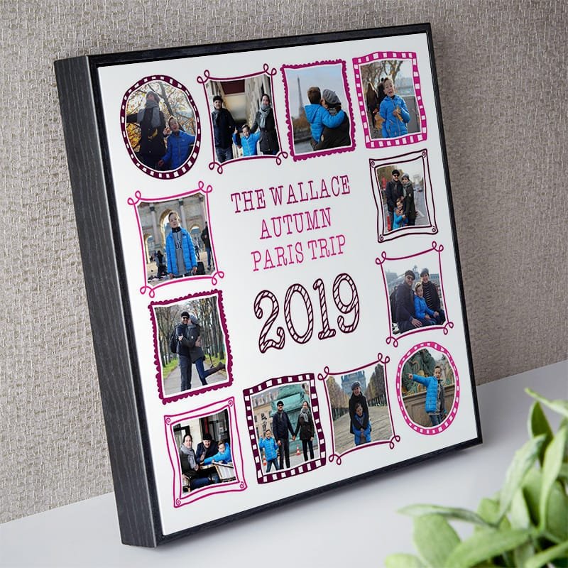 photo collage family holiday box frame