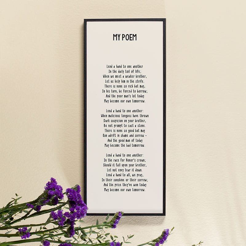 personalised poem picture