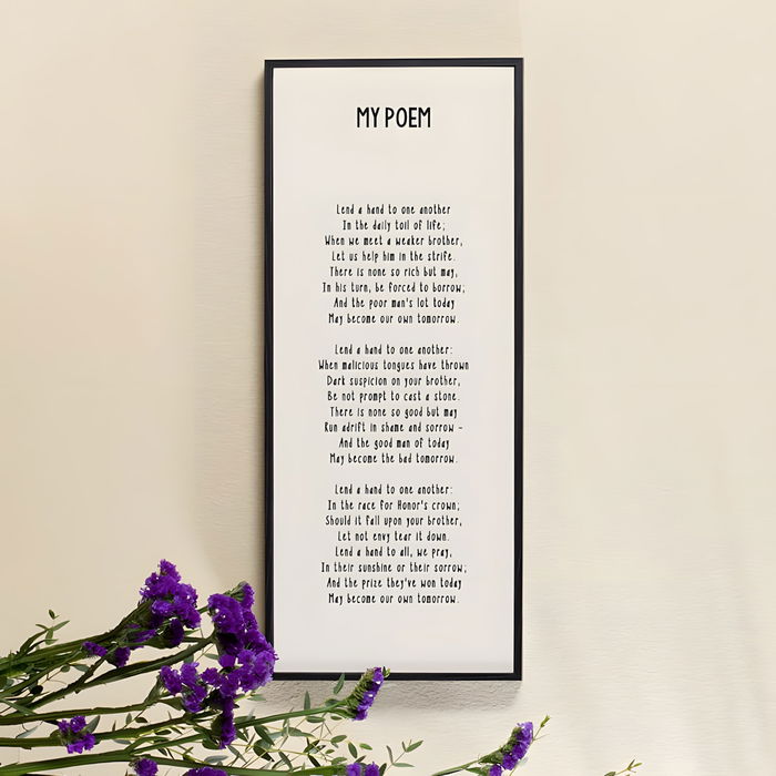 Personalised Poem Picture Wall Art | Chatterbox Walls