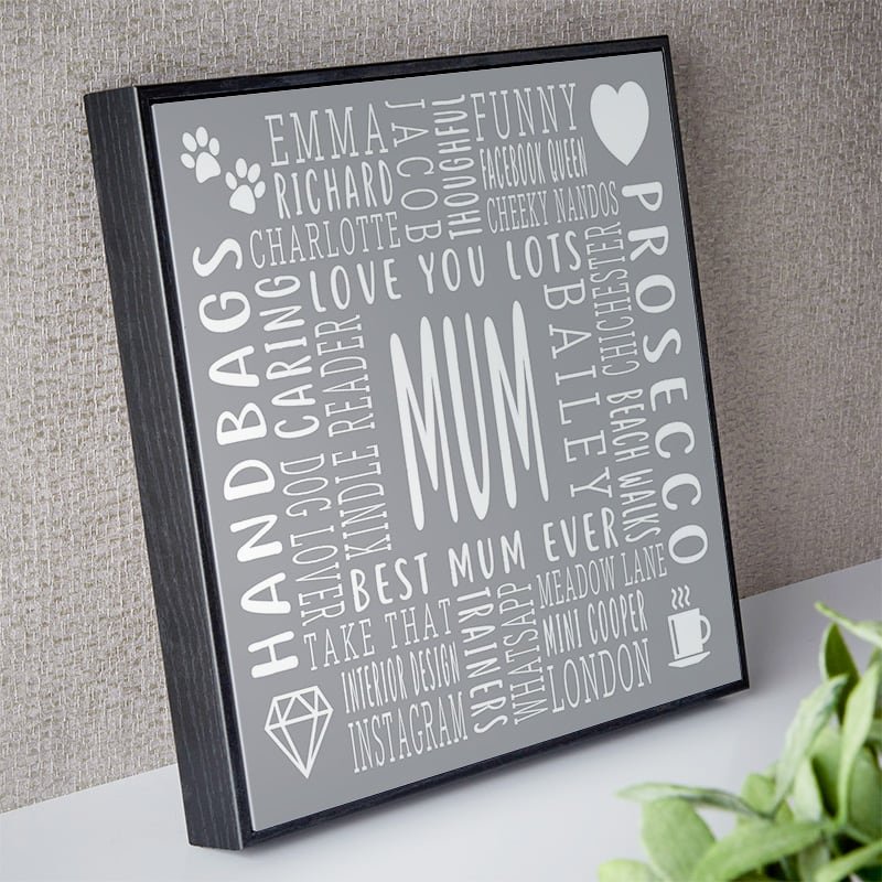 personalised gift for mum box frame square