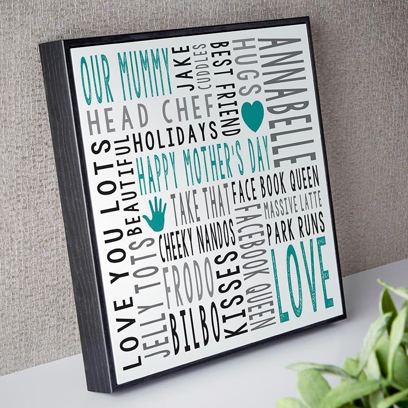box frame word gift for mothers day