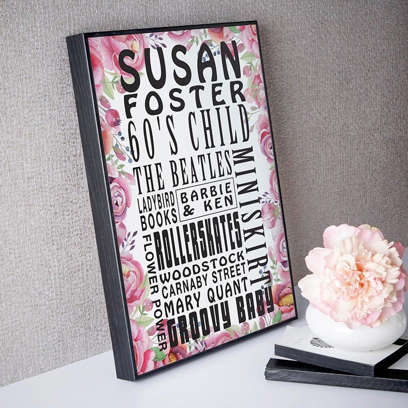 personalised gift for birthday print box frame