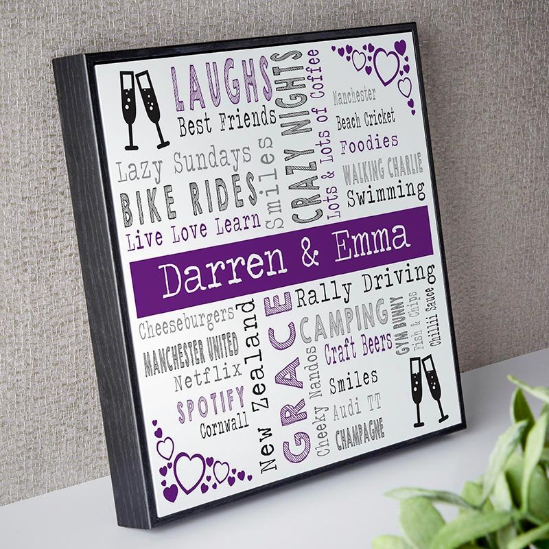 personalised prints typography with icons