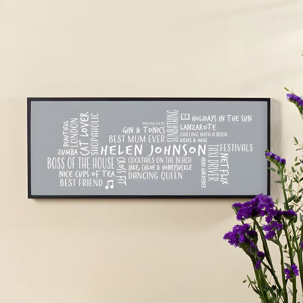 Word Cloud Personalised Prints for Her | Chatterbox Walls