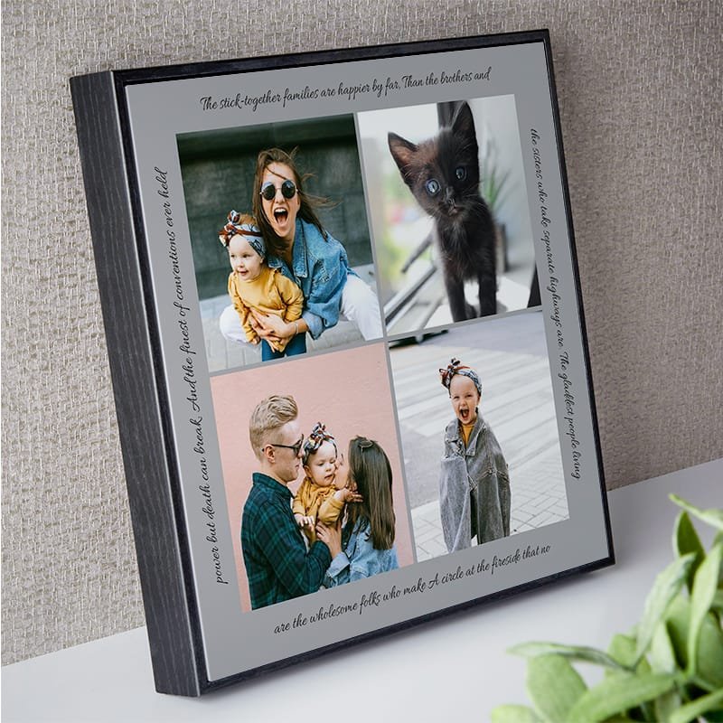 personalised photo wall art box frame