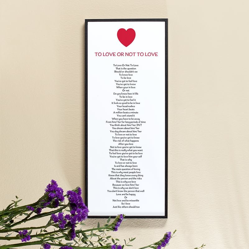 poem gift idea personalised wall art picture