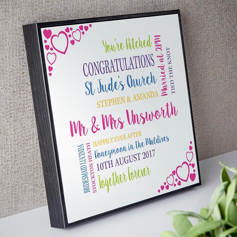 wedding gift personalised print