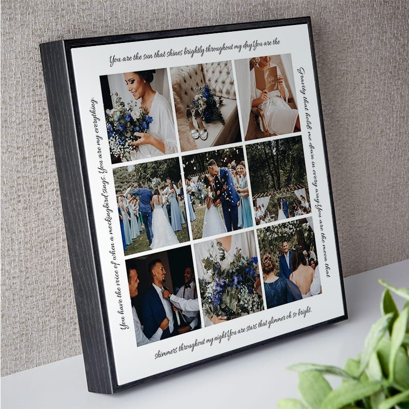 custom photo wall art picture with text