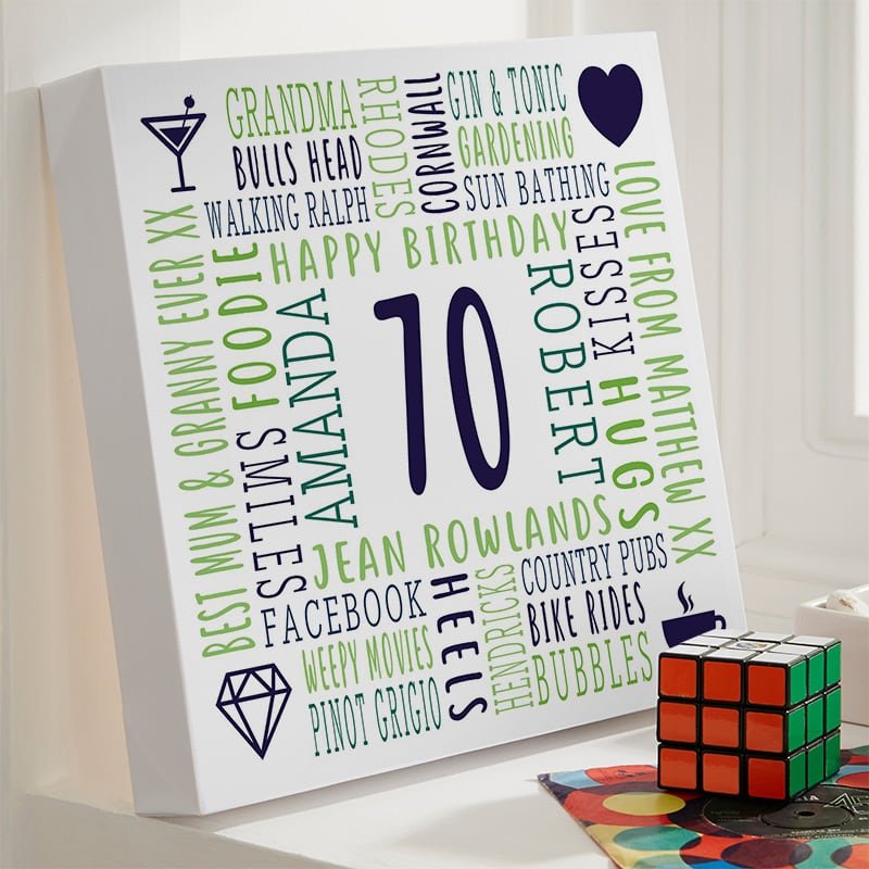 personalised gift for 70th birthday for her canvas