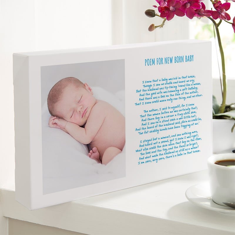 baby photo personalised canvas 