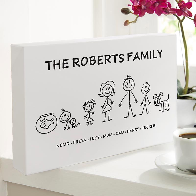 personalised print family characters