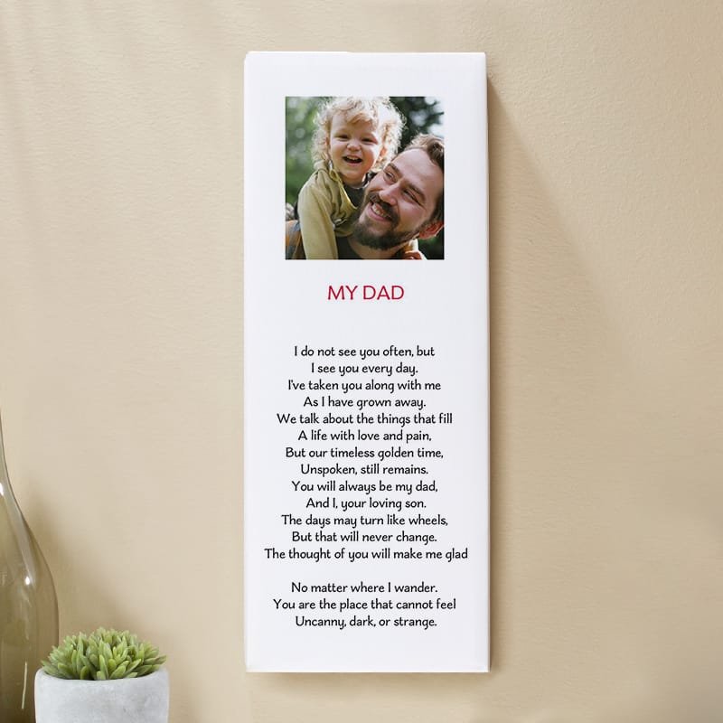poem & photo wall art canvas picture