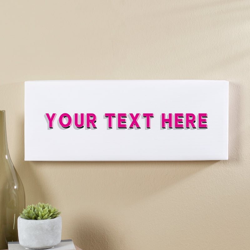 your text here canvas print