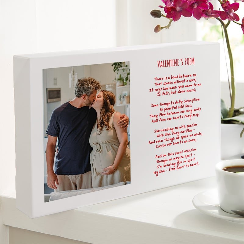 valentines gift poem canvas with photo