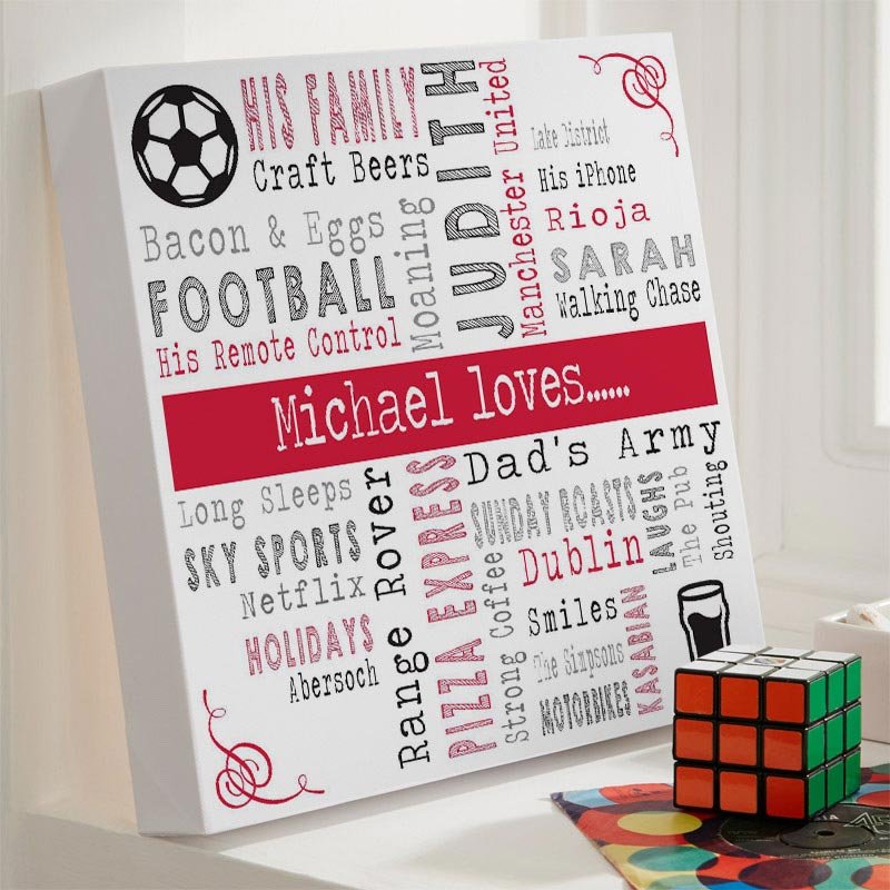 birthday gift ideas for dad personalised word art