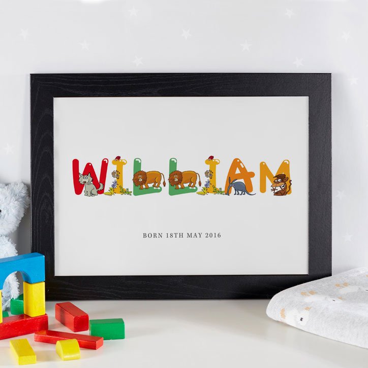baby gift name print nursery letters