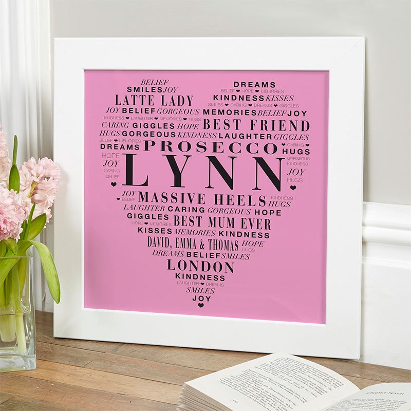 personalised christmas gift ideas love heart wall art