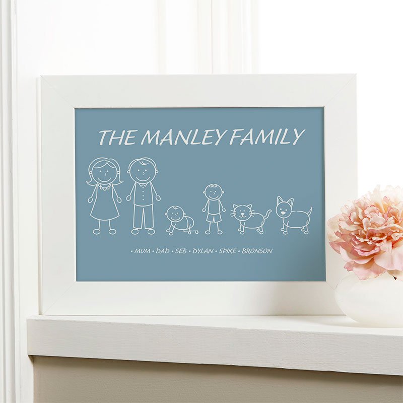 family portrait picture christmas gift personalised