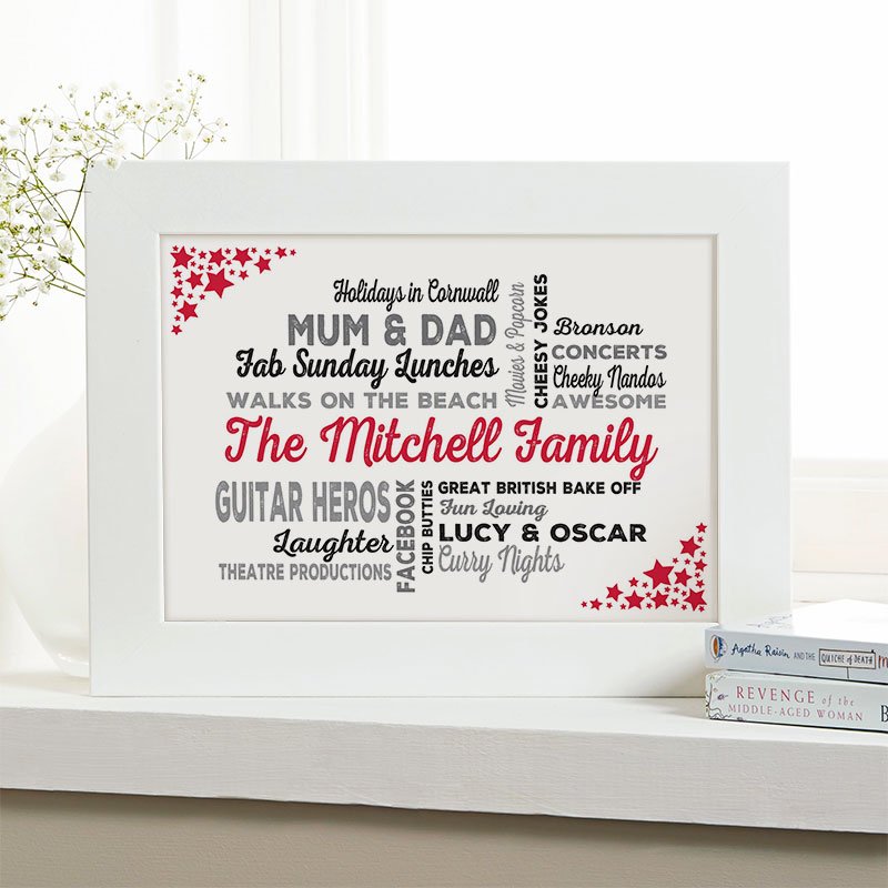 personalised christmas gift of wall art picture print